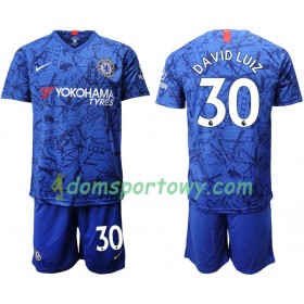 Koszulka Chelsea David Luiz 30 Dziecięcy Domowe Koszulki Piłkarskie 2019-2020 Krótki Rękaw